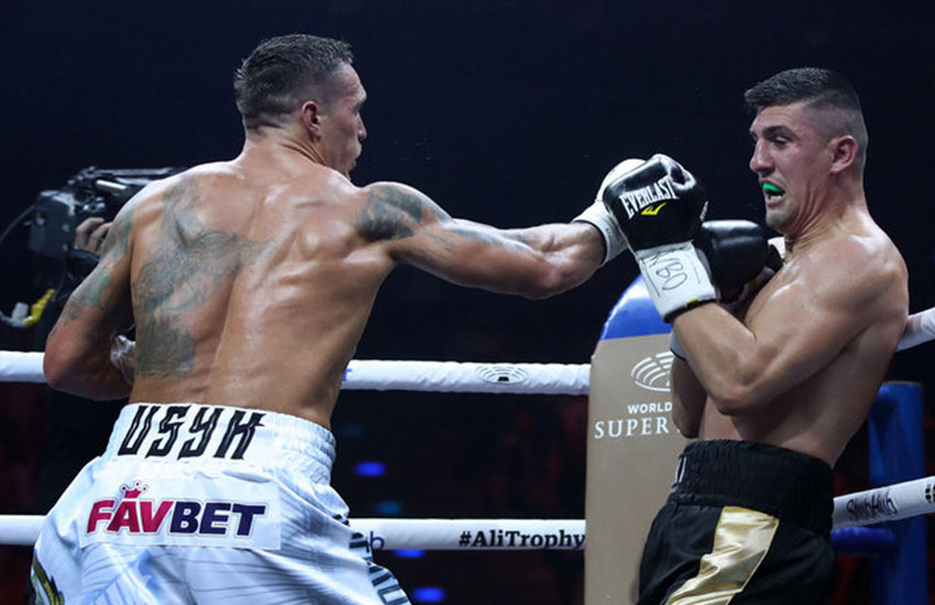 Usyk displayed